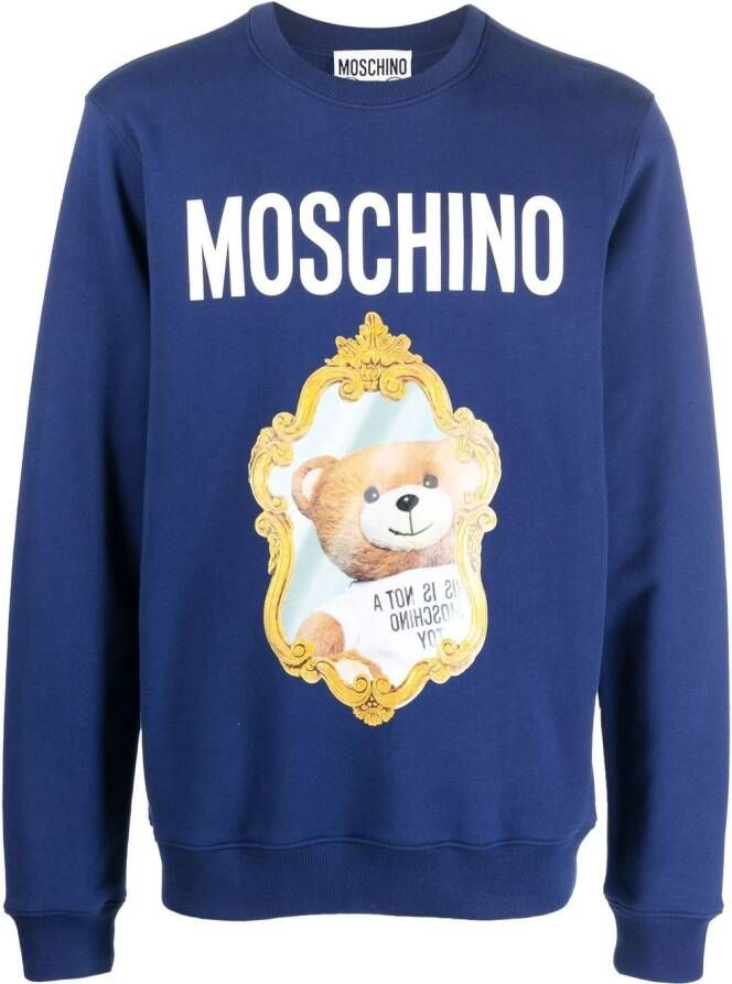 Moschino Sweater met logoprint Blauw