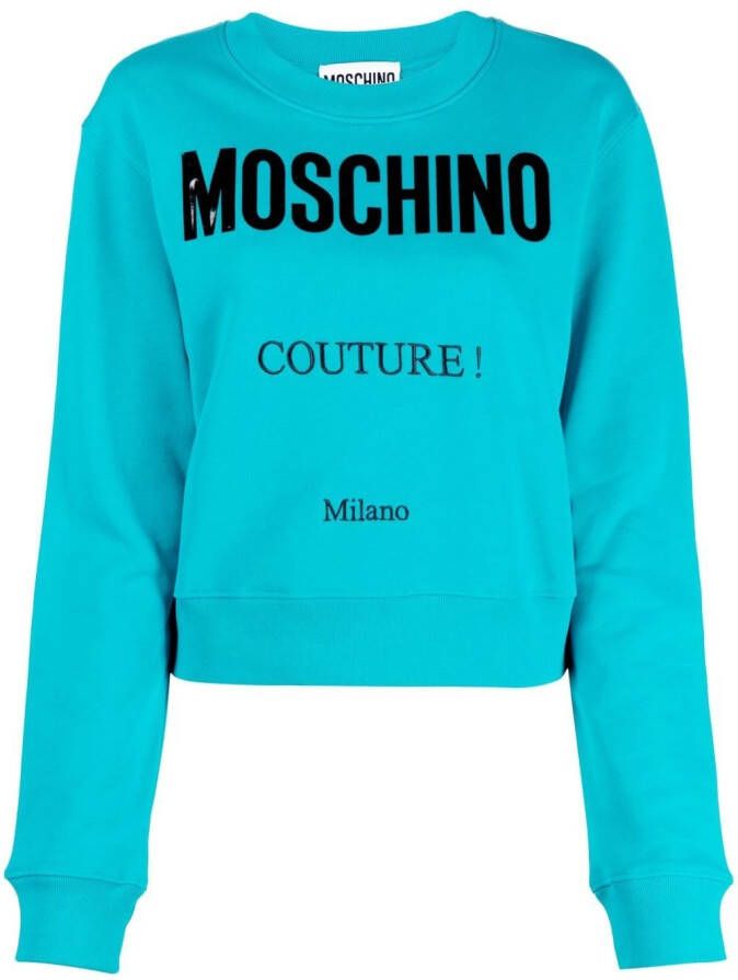 Moschino Sweater met logoprint Groen