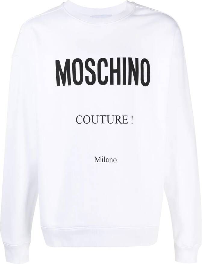 Moschino Sweater met logoprint Wit