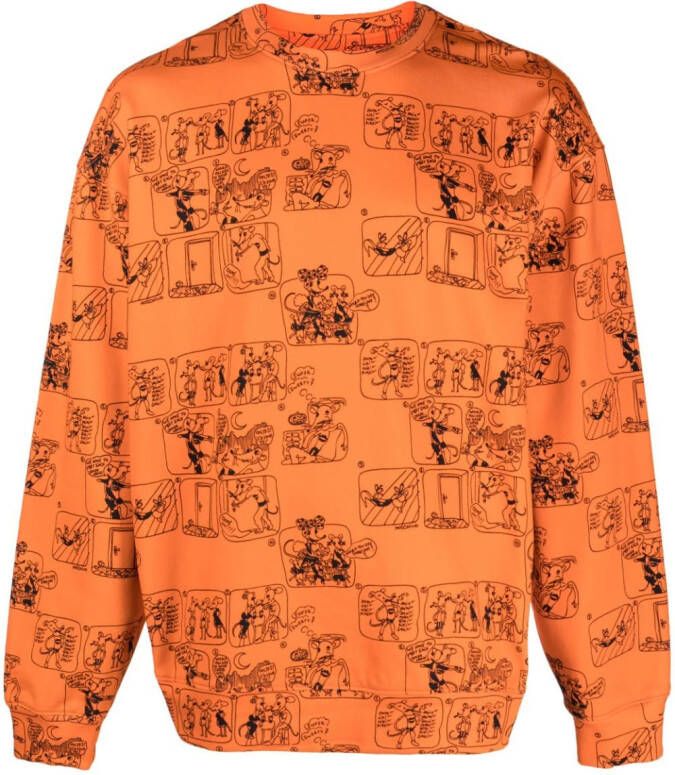 Moschino Sweater met print Oranje