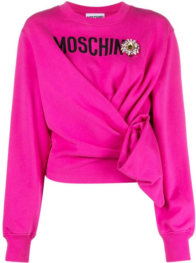 Moschino Sweater met print Roze
