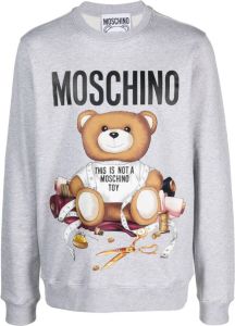 Moschino Sweater met teddybeerprint Grijs