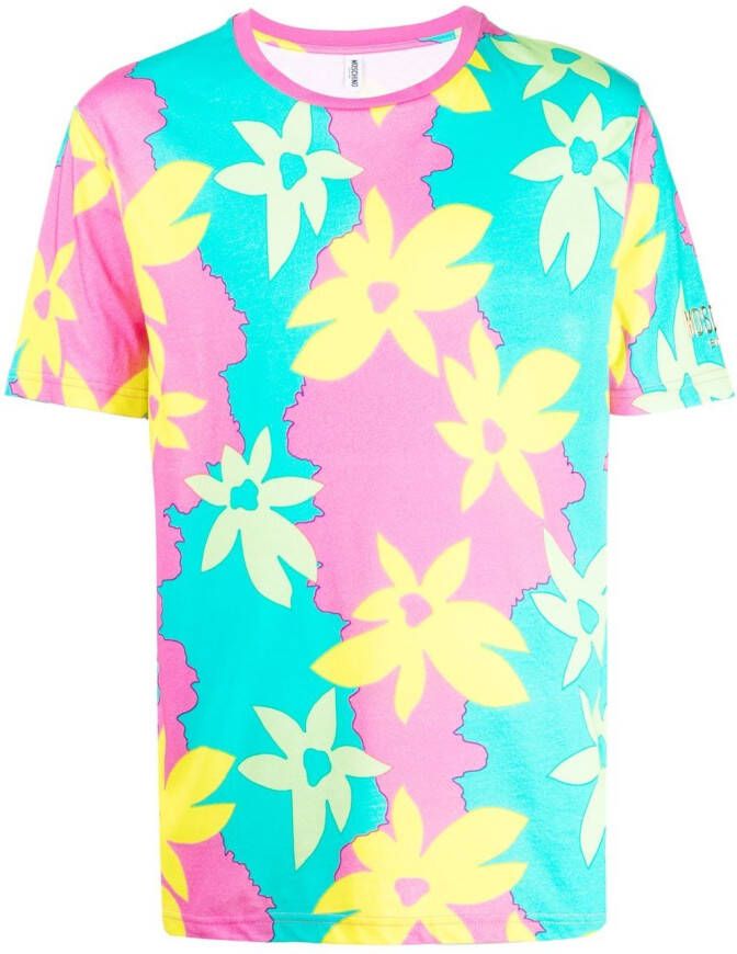 Moschino T-shirt met bloemenprint Groen