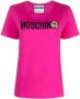Moschino T-shirt met broche detail Roze - Thumbnail 1