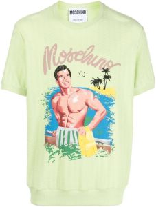 Moschino T-shirt met grafische print Groen