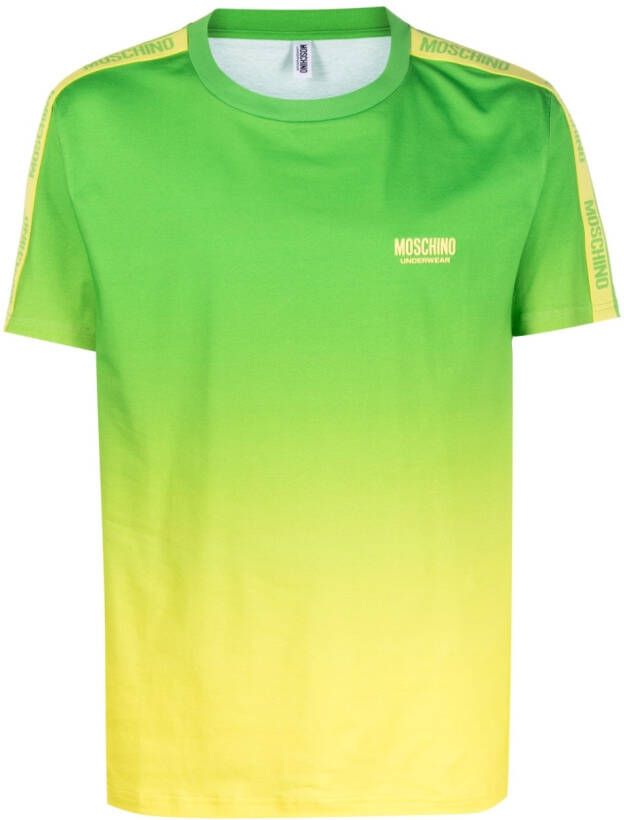 Moschino T-shirt met kleurverloop Groen