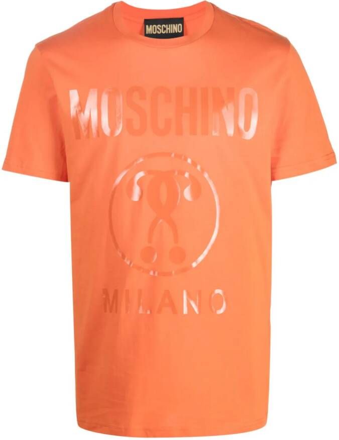 Moschino T-shirt met logo Oranje