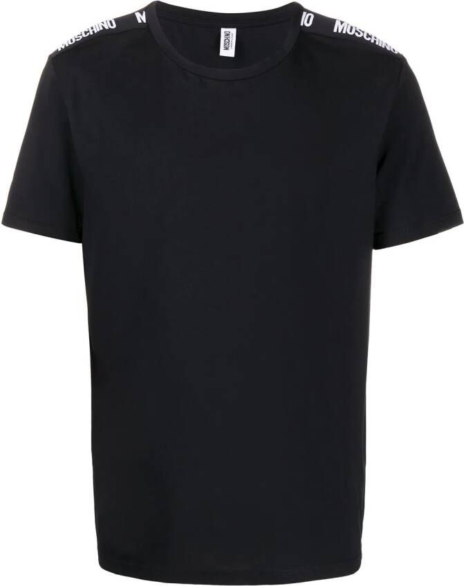 Moschino T-shirt met logo Zwart