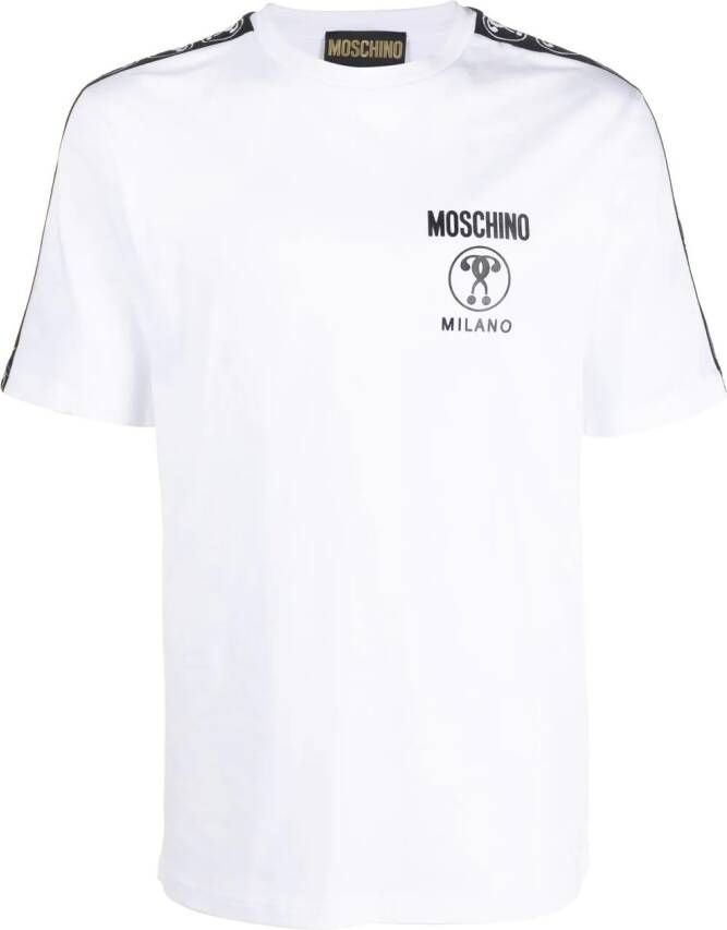 Moschino T-shirt met logoband Wit