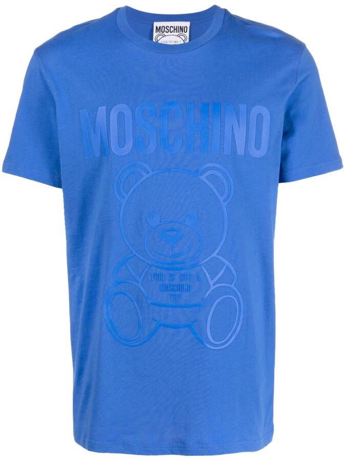 Moschino T-shirt met logoprint Blauw