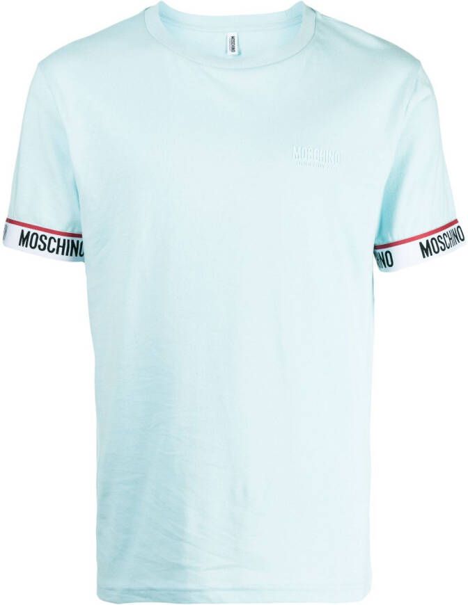 Moschino T-shirt met logoprint Blauw