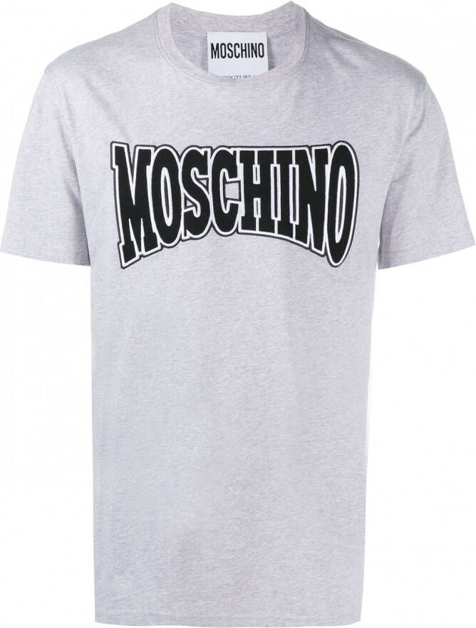 Moschino T-shirt met logoprint Grijs