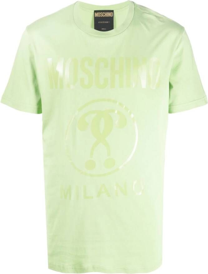 Moschino T-shirt met logoprint Groen