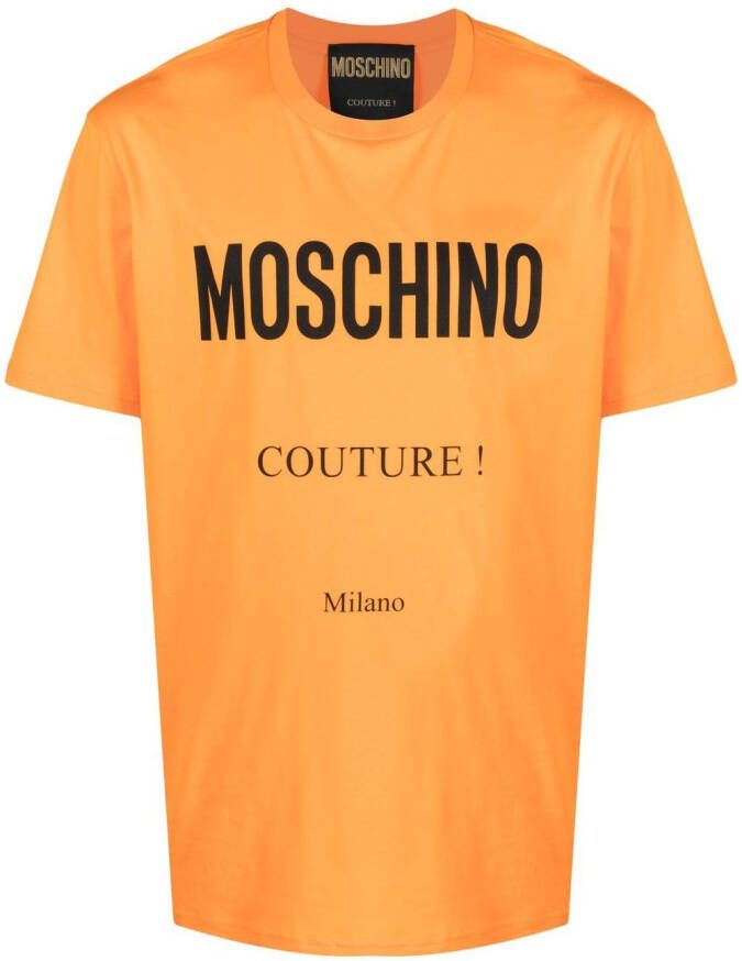Moschino T-shirt met logoprint Oranje