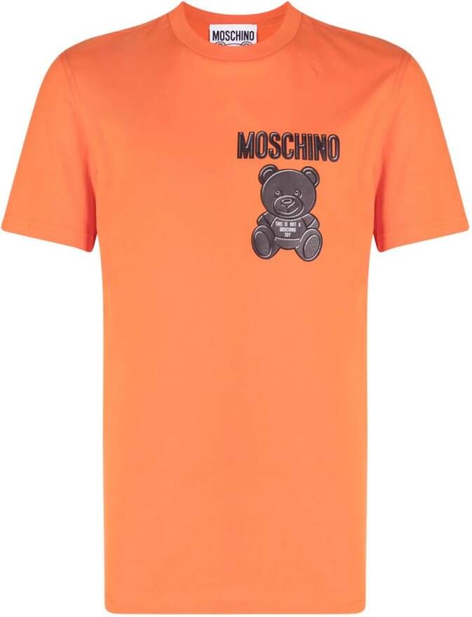 Moschino T-shirt met logoprint Oranje