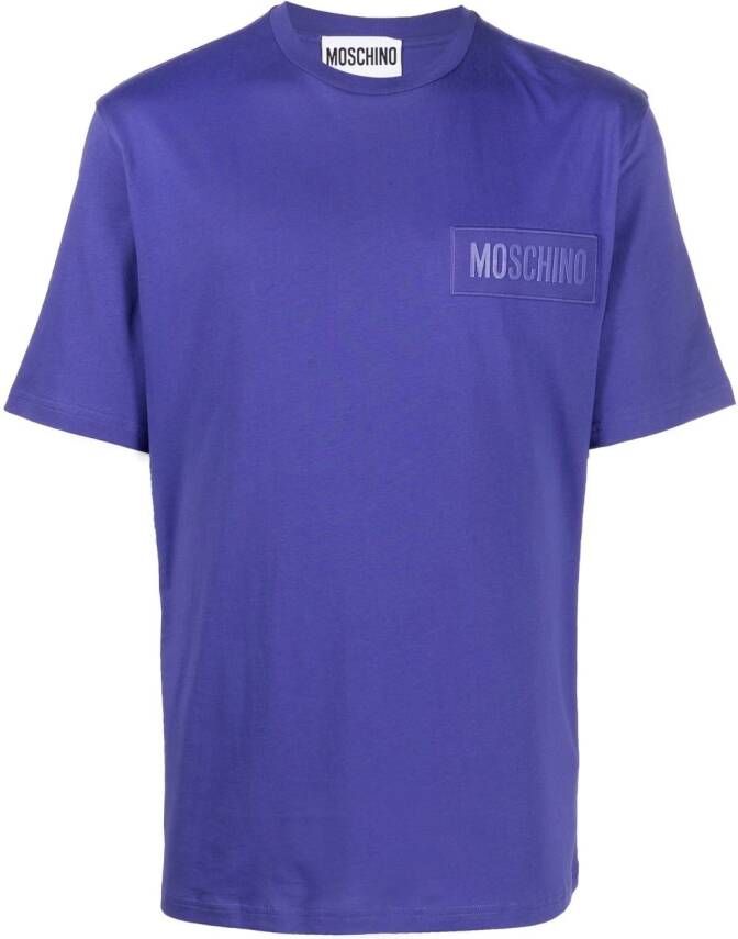 Moschino T-shirt met logoprint Paars
