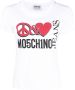 MOSCHINO JEANS T-shirt met logoprint Wit - Thumbnail 1