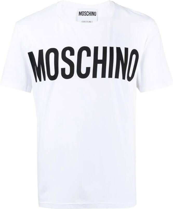 Moschino T-shirt met logoprint Wit
