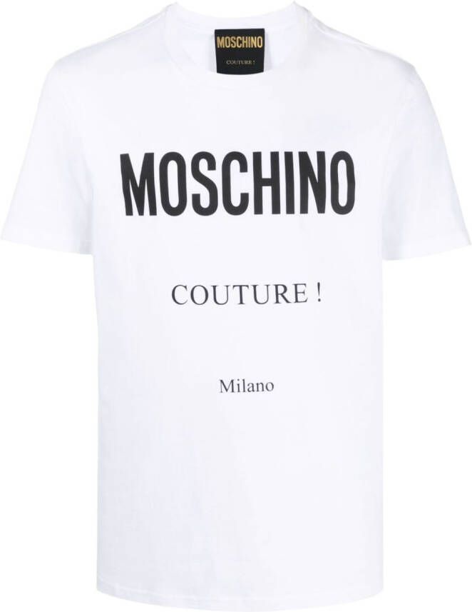 Moschino T-shirt met logoprint Wit