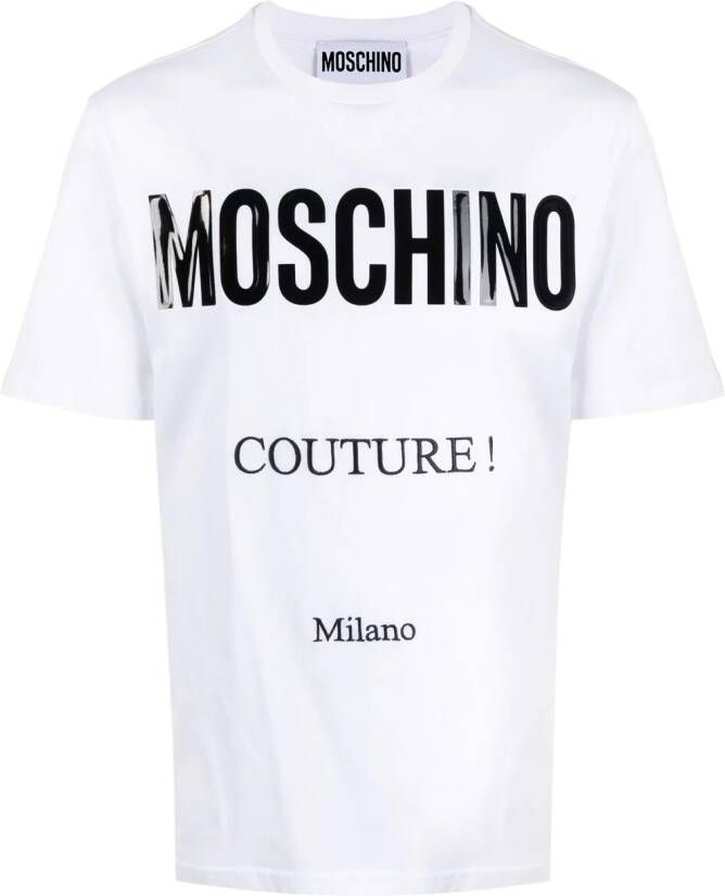 Moschino T-shirt met logoprint Wit