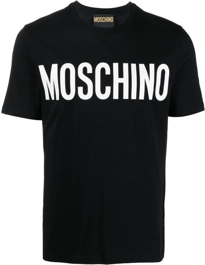 Moschino T-shirt met logoprint Zwart