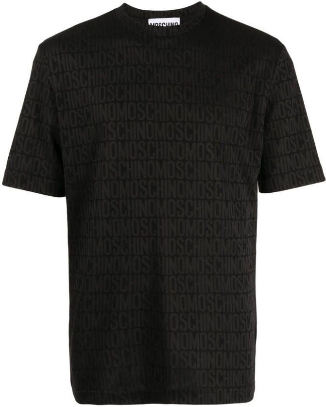 Moschino T-shirt met logoprint Zwart
