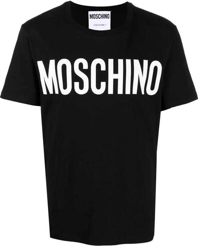 Moschino T-shirt met logoprint Zwart