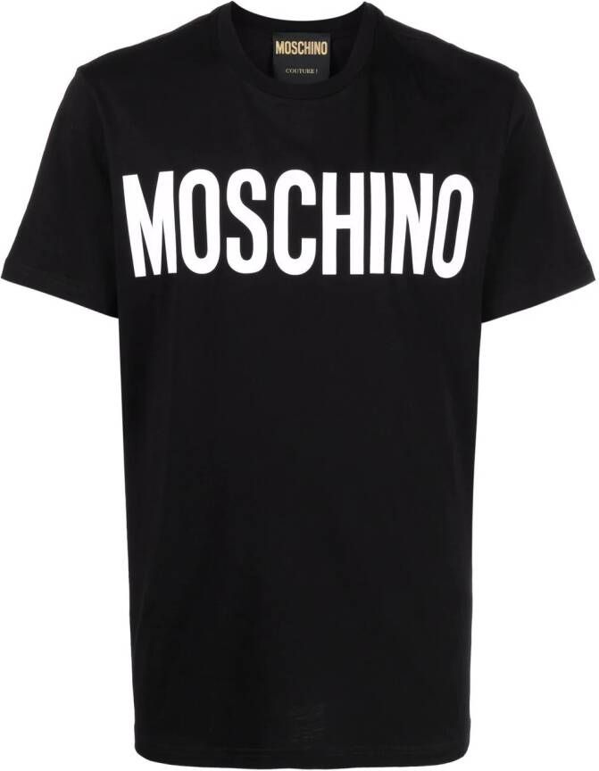 Moschino T-shirt met logoprint Zwart