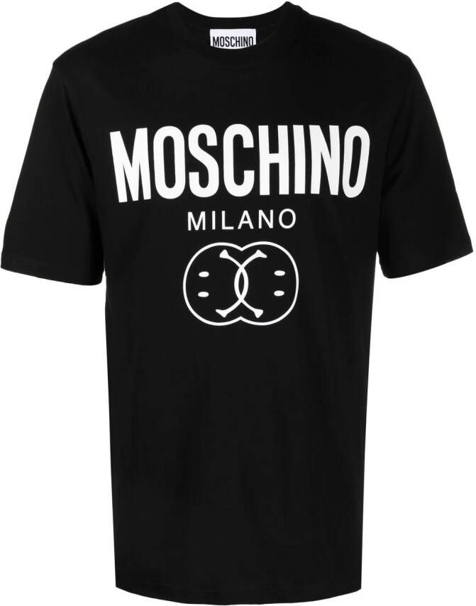 Moschino katoenen-T-shirt met print Zwart