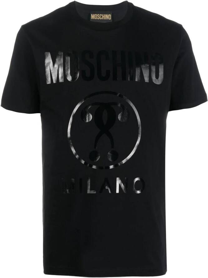 Moschino T-shirt met logoprint Zwart