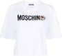Moschino T-shirt met patch Wit - Thumbnail 1