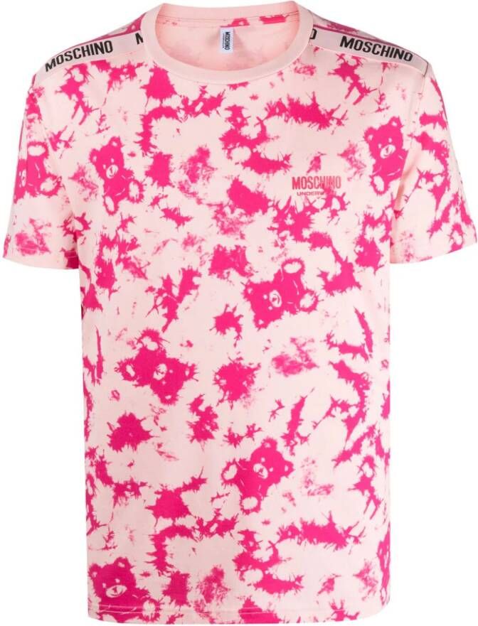 Moschino T-shirt met patroon Roze