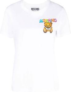 Moschino T-shirt met teddybeer patroon Wit