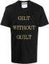 Moschino T-shirt met tekst Zwart - Thumbnail 1