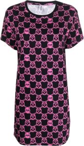 Moschino T-shirtjurk met logoprint Zwart