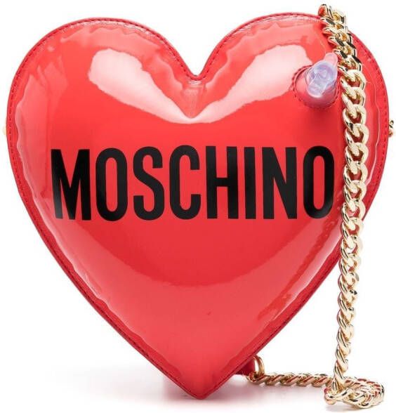 Moschino Tas met logo-print Rood