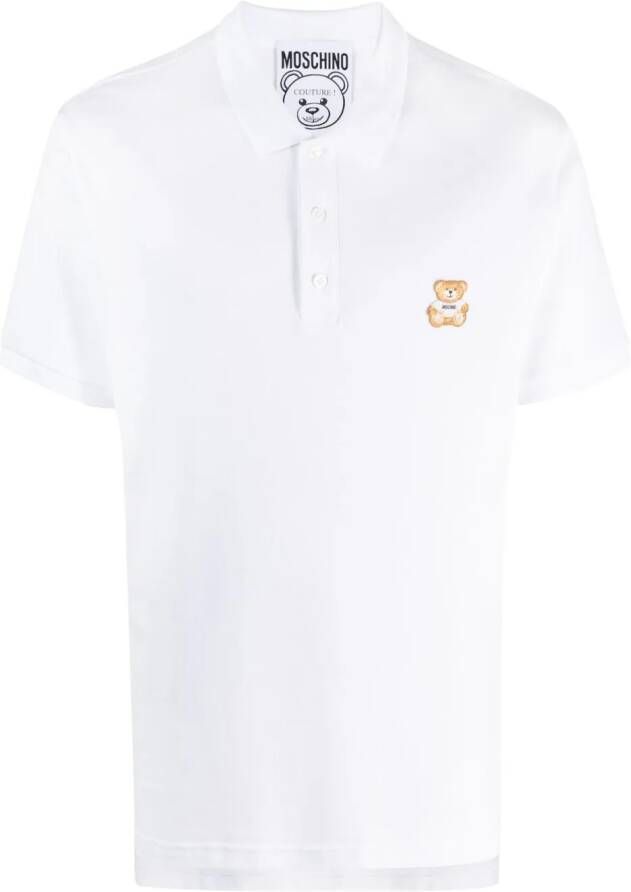 Moschino Poloshirt met tijger-applicatie Wit