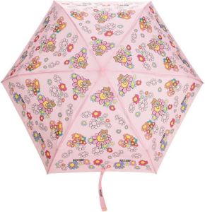 Moschino Paraplu met bloemenprint Roze