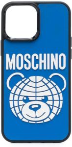 Moschino iPhone 12 Pro Max hoesje met print Blauw