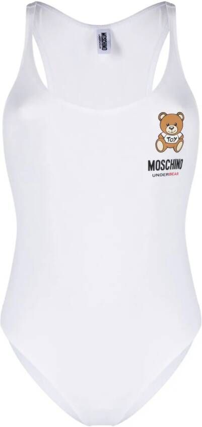 Moschino Body met teddybeerprint Wit