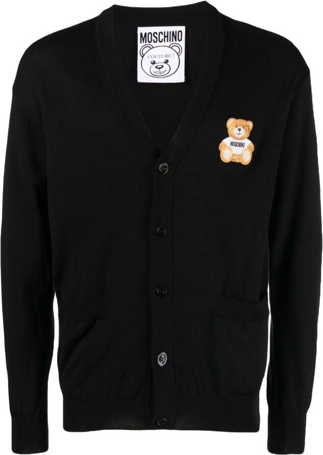 Moschino Vest met teddybeer patch Zwart