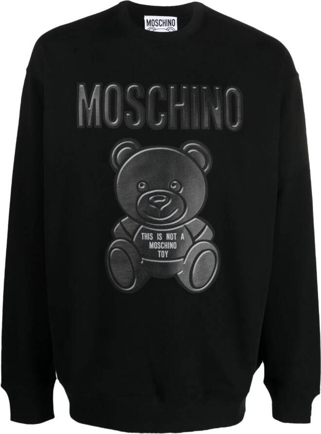 Moschino teddy bear-print sweatshirt Zwart