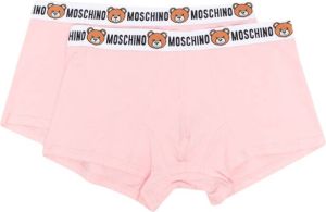 Moschino Twee boxershorts met teddybeer tailleband Roze