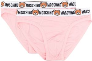 Moschino Slip met teddybeerprint Roze