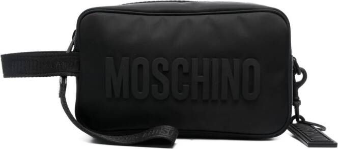 Moschino Toilettas met logoprint Zwart