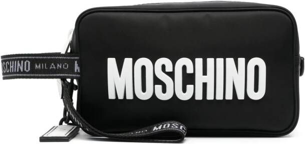 Moschino Toilettas met logoprint Zwart