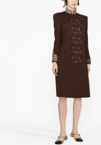 Moschino Midi-jurk met print Bruin