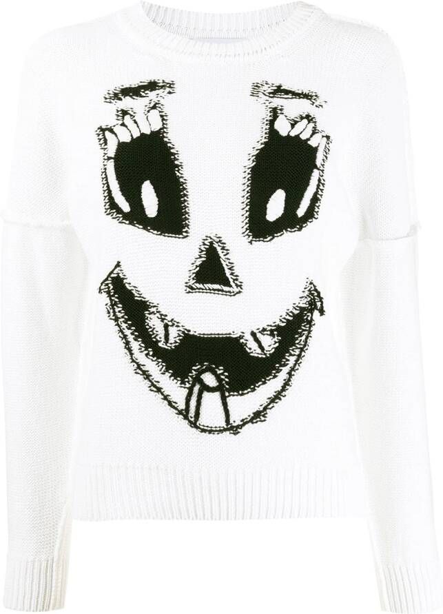 Moschino Trui met intarsia Wit
