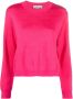 Moschino Trui met logo jacquard Roze - Thumbnail 1