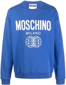 Moschino Trui met logoprint Blauw